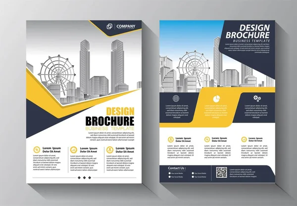 Flyer Brochure Lay Out Boek Bedrijf Omslag Poster Tijdschrift Sjabloon — Stockvector