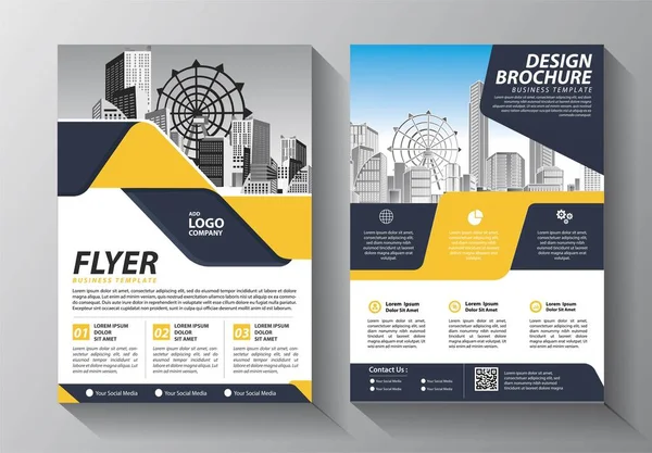 Flyer Brochure Lay Out Boek Bedrijf Omslag Poster Tijdschrift Sjabloon — Stockvector