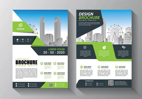 Flyer Brochure Lay Out Boek Bedrijf Omslag Poster Tijdschrift Sjabloon — Stockvector