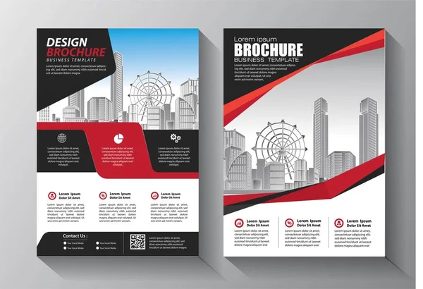 Flyer Brochure Layout Book Business Cover Poster Magazine Template Creative — Image vectorielle