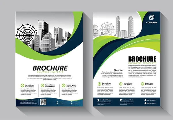 Abstrakte Vektorvorlage Für Unternehmen Broschürendesign Einband Modernes Layout Jahresbericht Poster — Stockvektor