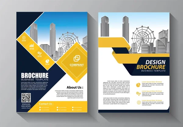 Modello Vettoriale Astratto Aziendale Brochure Design Copertina Layout Moderno Relazione — Vettoriale Stock