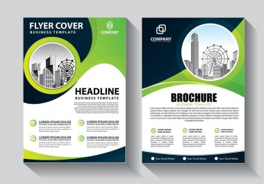 Broşür tasarımı, modern tasarım, yıllık rapor, poster, renkli üçgenleri olan A4 broşürü, teknoloji, bilim ve ışık arka planlı geometrik şekiller.