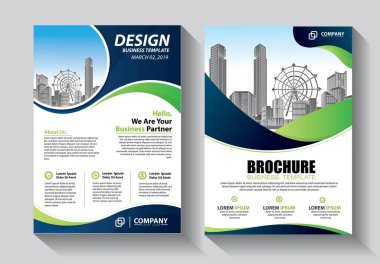 Broşür tasarımı, modern tasarım, yıllık rapor, poster, renkli üçgenleri olan A4 broşürü, teknoloji, bilim ve ışık arka planlı geometrik şekiller.