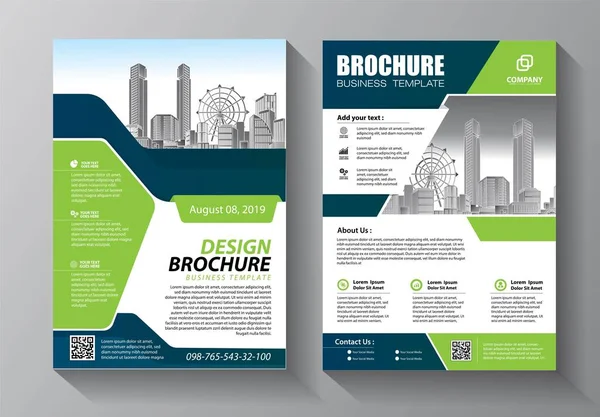 Modello Vettoriale Astratto Aziendale Brochure Design Copertina Layout Moderno Relazione — Vettoriale Stock