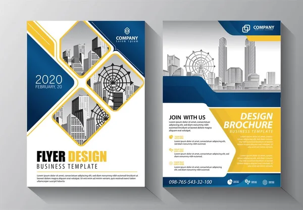 İş soyut vektör şablonu. Broşür tasarımı, modern tasarım, yıllık rapor, poster, renkli üçgenleri olan A4 broşürü, teknoloji, bilim ve ışık arka planlı geometrik şekiller.