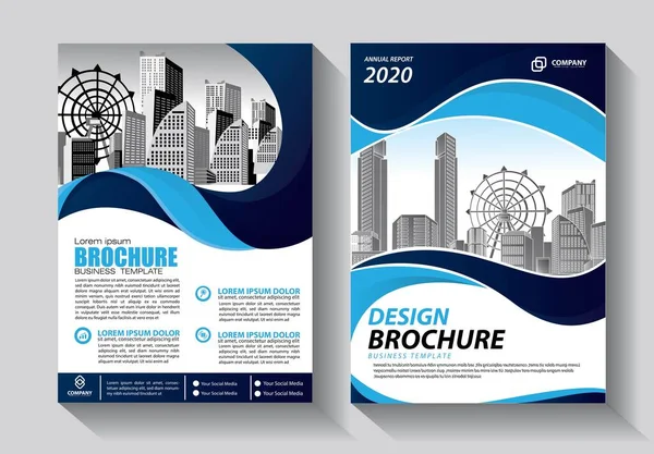 Broschürendesign Einband Modernes Layout Jahresbericht Poster Flyer Din Mit Bunten — Stockvektor