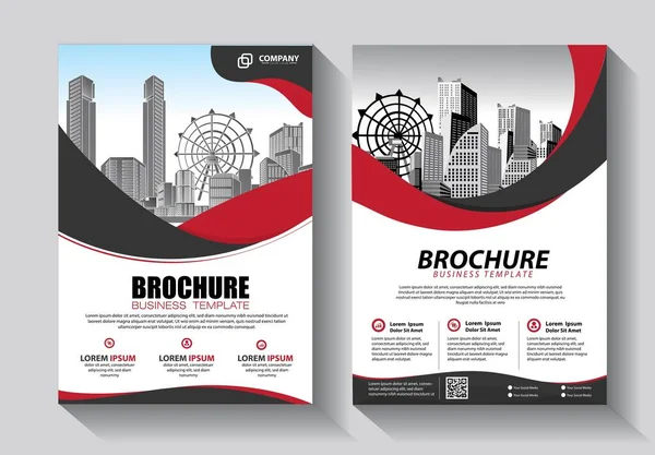 Projeto Brochura Tampa Layout Moderno Relatório Anual Cartaz Folheto Com — Vetor de Stock