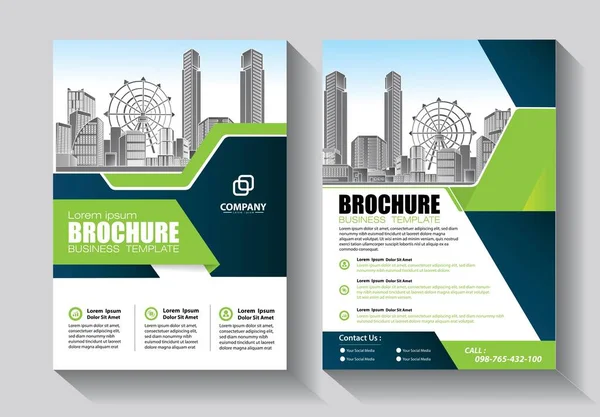 Brochure Ontwerp Omslag Moderne Lay Out Jaarverslag Poster Flyer Met — Stockvector