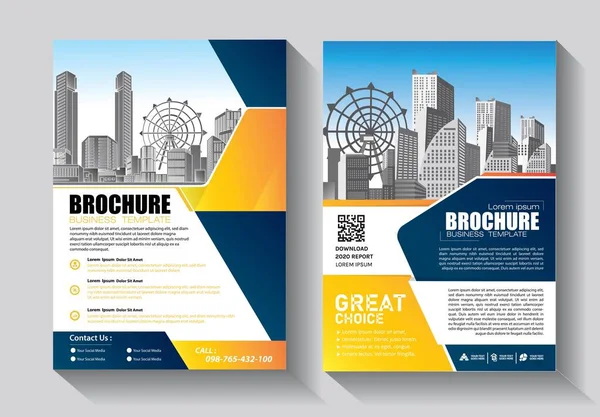 Projeto Brochura Tampa Layout Moderno Relatório Anual Cartaz Folheto Com —  Vetores de Stock