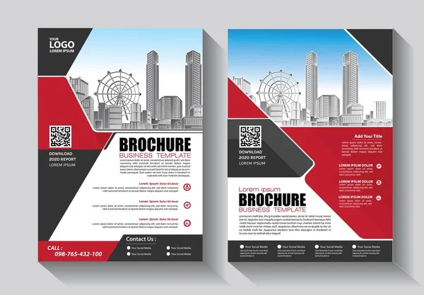 Broschürendesign Einband Modernes Layout Jahresbericht Poster Flyer Din Mit Bunten — Stockvektor