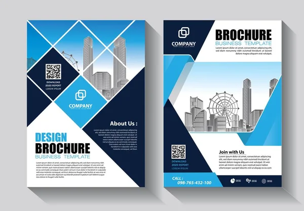 Projeto Brochura Tampa Layout Moderno Relatório Anual Cartaz Folheto Com — Vetor de Stock