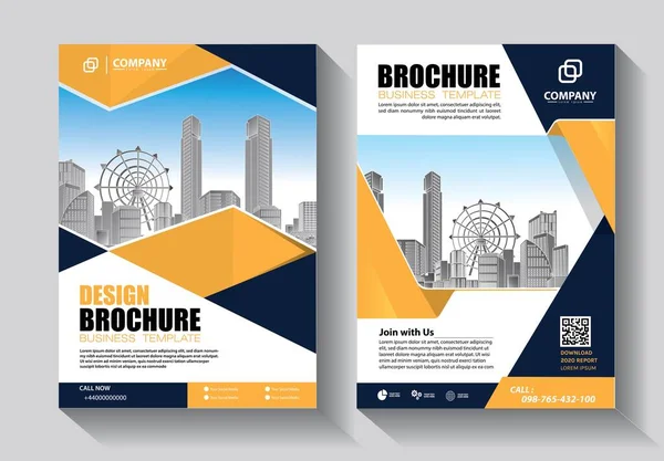 Projeto Brochura Tampa Layout Moderno Relatório Anual Cartaz Folheto Com — Vetor de Stock