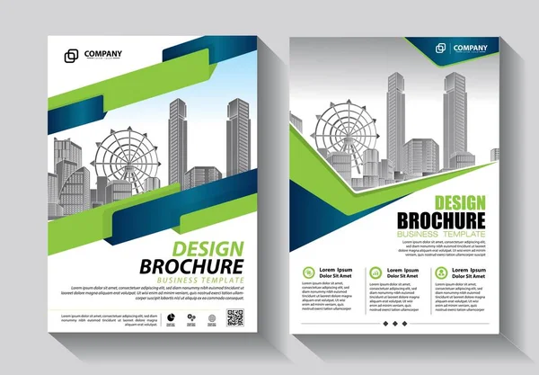 Brochure Design Copertina Layout Moderno Relazione Annuale Poster Volantino Con — Vettoriale Stock