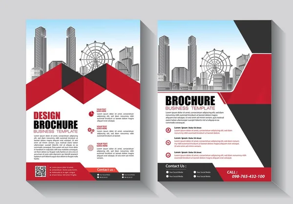 Broschürendesign Einband Modernes Layout Jahresbericht Poster Flyer Din Mit Bunten — Stockvektor