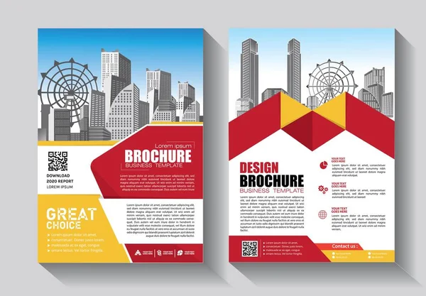 Broschürendesign Einband Modernes Layout Jahresbericht Poster Flyer Din Mit Bunten — Stockvektor