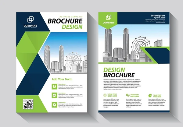 Broschürendesign Einband Modernes Layout Jahresbericht Poster Flyer Din Mit Bunten — Stockvektor