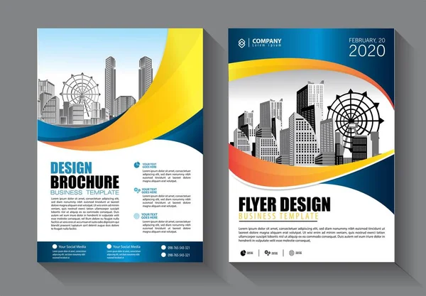 İş soyut vektör şablonu. Broşür tasarımı, modern tasarım, yıllık rapor, poster, renkli üçgenleri olan A4 broşürü, teknoloji, bilim ve ışık arka planlı geometrik şekiller.