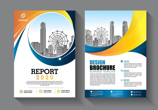 Plantilla Vector Abstracto Empresarial Diseño Folleto Cubierta Diseño Moderno Informe — Archivo Imágenes Vectoriales