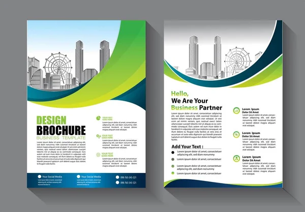 Zakelijke Abstracte Vector Template Brochure Ontwerp Omslag Moderne Lay Out — Stockvector