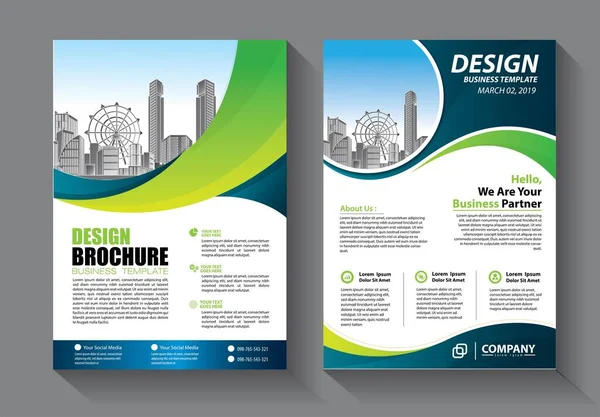 Zakelijke Abstracte Vector Template Brochure Ontwerp Omslag Moderne Lay Out — Stockvector