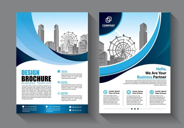 Zakelijke Abstracte Vector Template Brochure Ontwerp Omslag Moderne Lay Out — Stockvector