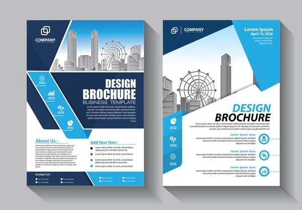 Modello Vettoriale Astratto Aziendale Brochure Design Copertina Layout Moderno Relazione — Vettoriale Stock