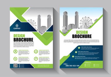 İş soyut vektör şablonu. Broşür tasarımı, modern tasarım, yıllık rapor, poster, renkli üçgenleri olan A4 broşürü, teknoloji, bilim ve ışık arka planlı geometrik şekiller.