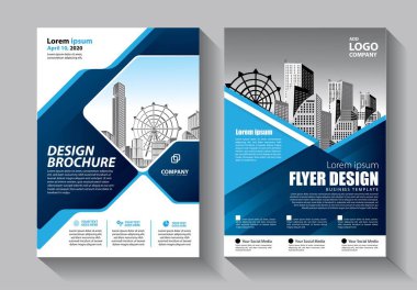 İş soyut vektör şablonu. Broşür tasarımı, modern tasarım, yıllık rapor, poster, renkli üçgenleri olan A4 broşürü, teknoloji, bilim ve ışık arka planlı geometrik şekiller.