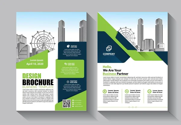 Modelo Vetor Abstrato Negócios Projeto Brochura Tampa Layout Moderno Relatório — Vetor de Stock