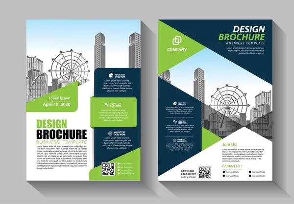 Zakelijke Abstracte Vector Template Brochure Ontwerp Omslag Moderne Lay Out — Stockvector