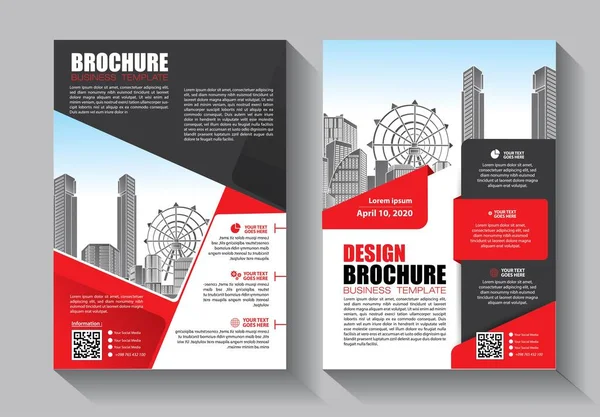 Бизнес Абстрактный Векторный Шаблон Брошюра Дизайн Охватывает Современный Макет Годовой — стоковый вектор