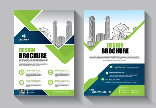 Modello Vettoriale Astratto Aziendale Brochure Design Copertina Layout Moderno Relazione — Vettoriale Stock