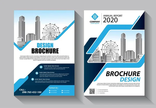 Modello Vettoriale Astratto Aziendale Brochure Design Copertina Layout Moderno Relazione — Vettoriale Stock