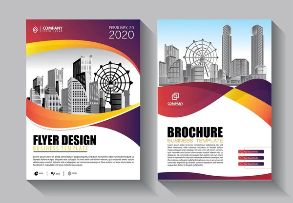 İş soyut vektör şablonu. Broşür tasarımı, modern tasarım, yıllık rapor, poster, renkli üçgenleri olan A4 broşürü, teknoloji, bilim ve ışık arka planlı geometrik şekiller.