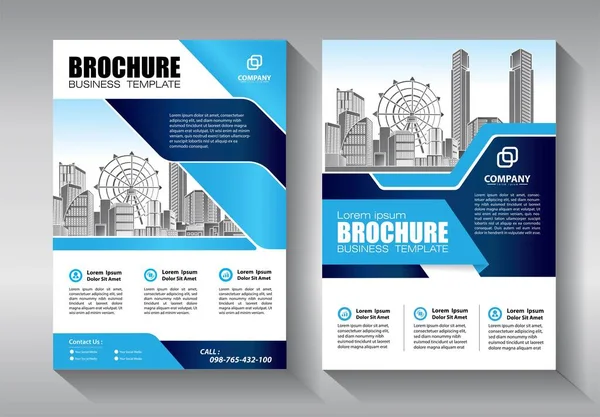 Modello Vettoriale Astratto Aziendale Brochure Design Copertina Layout Moderno Relazione — Vettoriale Stock