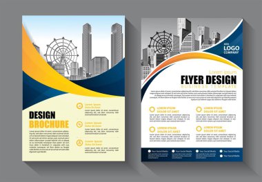 İş soyut vektör şablonu. Broşür tasarımı, modern tasarım, yıllık rapor, poster, renkli üçgenleri olan A4 broşürü, teknoloji, bilim ve ışık arka planlı geometrik şekiller.