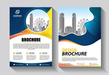 İş soyut vektör şablonu. Broşür tasarımı, modern tasarım, yıllık rapor, poster, renkli üçgenleri olan A4 broşürü, teknoloji, bilim ve ışık arka planlı geometrik şekiller.