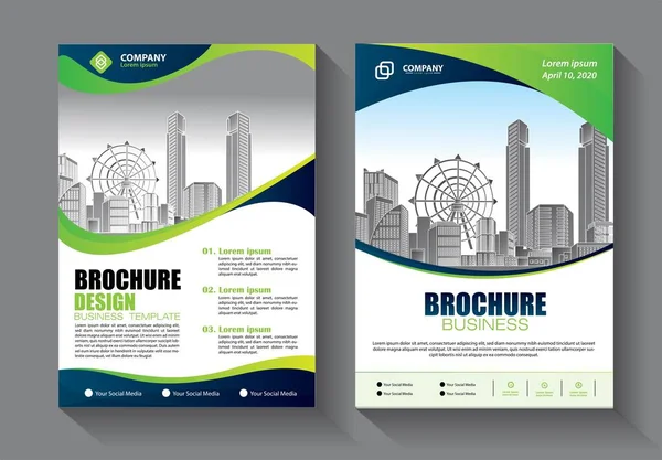 Zakelijke Abstracte Vector Template Brochure Ontwerp Omslag Moderne Lay Out — Stockvector