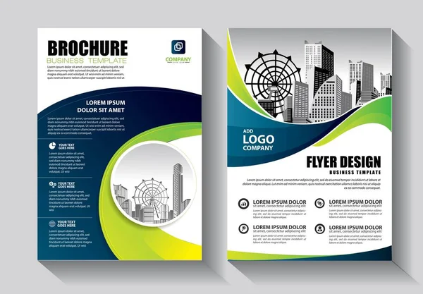 Modello Vettoriale Astratto Aziendale Brochure Design Copertina Layout Moderno Relazione — Vettoriale Stock