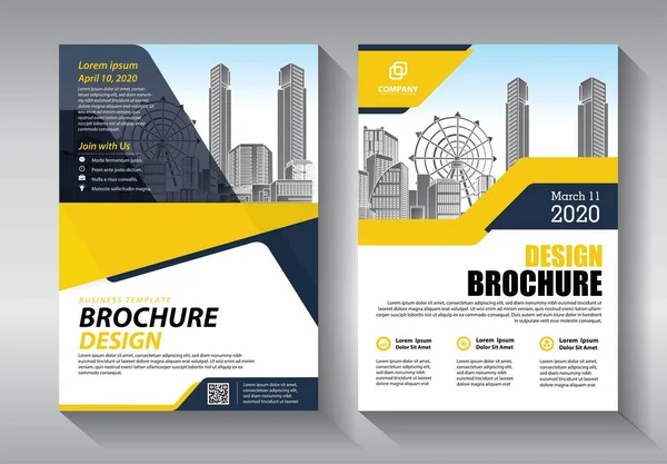 Modello Vettoriale Astratto Aziendale Brochure Design Copertina Layout Moderno Relazione — Vettoriale Stock