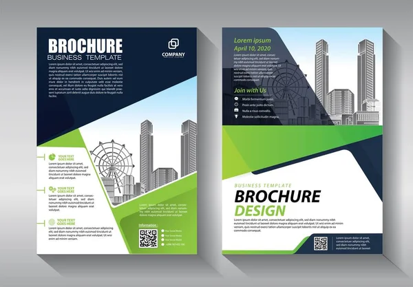 İş soyut vektör şablonu. Broşür tasarımı, modern tasarım, yıllık rapor, poster, renkli üçgenleri olan A4 broşürü, teknoloji, bilim ve ışık arka planlı geometrik şekiller.