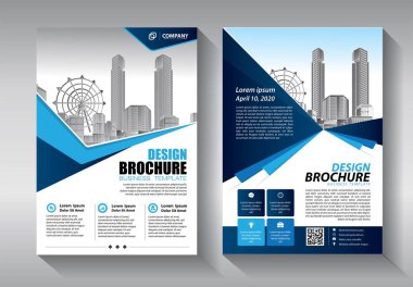 İş soyut vektör şablonu. Broşür tasarımı, modern tasarım, yıllık rapor, poster, renkli üçgenleri olan A4 broşürü, teknoloji, bilim ve ışık arka planlı geometrik şekiller.