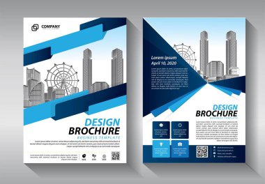 İş soyut vektör şablonu. Broşür tasarımı, modern tasarım, yıllık rapor, poster, renkli üçgenleri olan A4 broşürü, teknoloji, bilim ve ışık arka planlı geometrik şekiller.