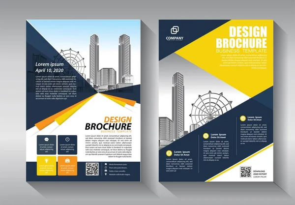 Бизнес Абстрактный Векторный Шаблон Брошюра Дизайн Охватывает Современный Макет Годовой — стоковый вектор