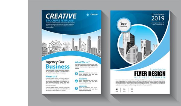Business abstract vector template. Brochure design, cover modern layout, annual report, poster, flyer in A4 with colorful triangles, geometric shapes for tech, science, market with light background
