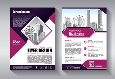 İş soyut vektör şablonu. Broşür tasarımı, modern tasarım, yıllık rapor, poster, renkli üçgenleri olan A4 broşürü, teknoloji, bilim ve ışık arka planlı geometrik şekiller.