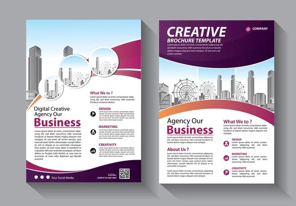 Business Abstract Vector Template Brochure Design Cover Modern Layout Annual — Stock Vector