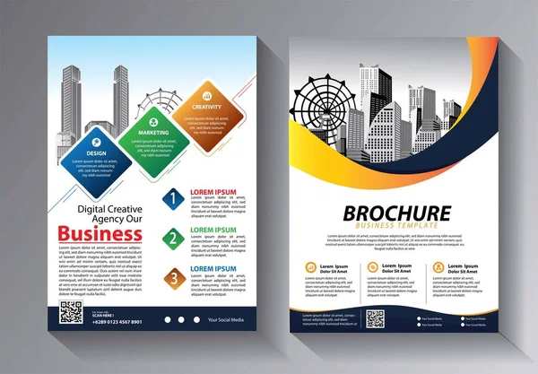 Modèle Vectoriel Abstrait Entreprise Brochure Design Couverture Mise Page Moderne — Image vectorielle