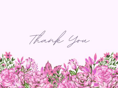 Çiçekli tebrik kartı. Geçmişe dönük illüstrasyon çiçekleri, bitkiler, yapraklar, şakayıklar, güller, davetiyeler için çayırlar, afişler, kartlar, arka planlar